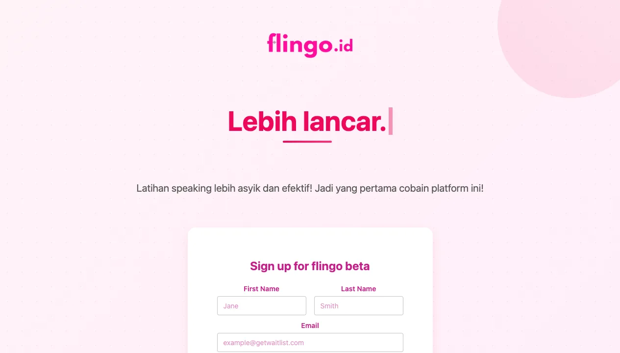 Flingo website screenshot