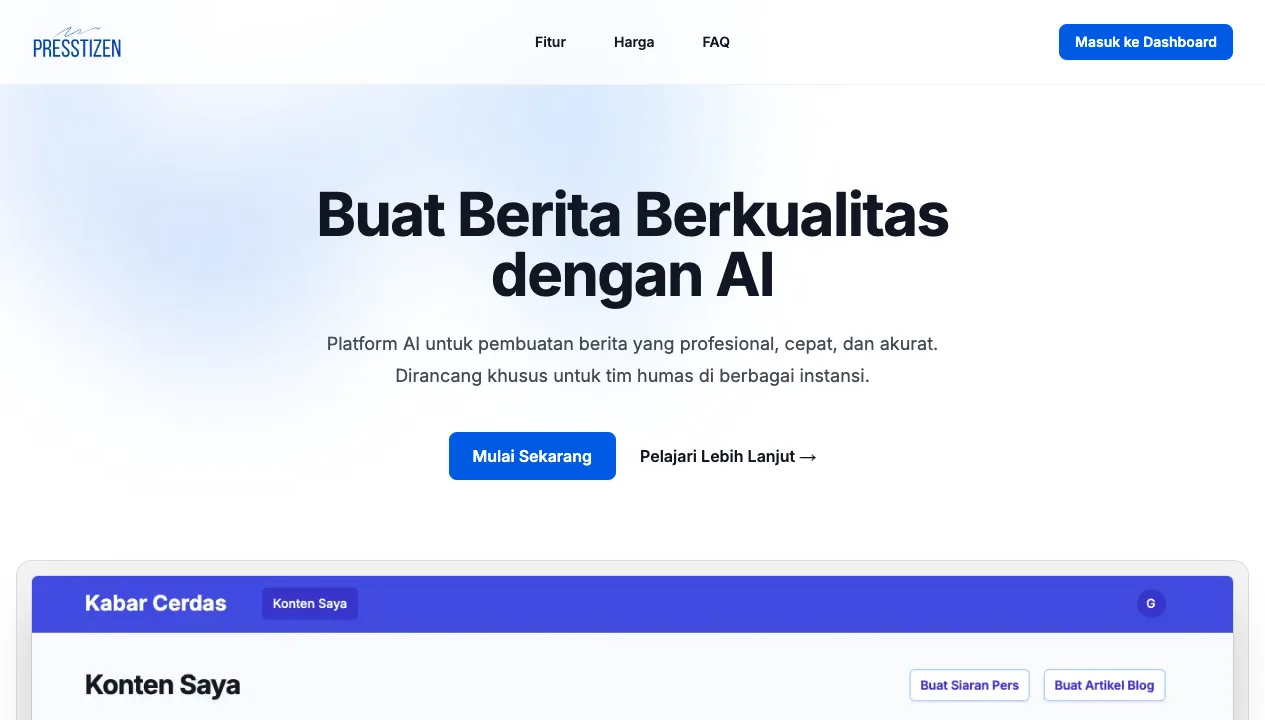 Presstizen website screenshot